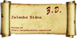 Zelenka Diána névjegykártya